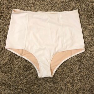 Kortni Jeane white faux leather swim size M